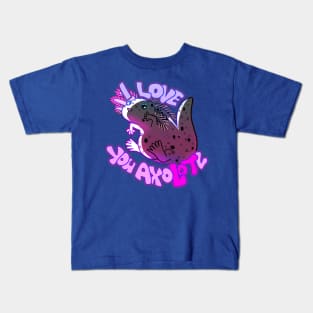 I LOVE YOU AXOLOTL thicc mud puppy t-shirt Kids T-Shirt